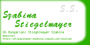 szabina stiegelmayer business card